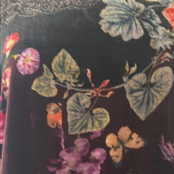 Johnny Was Velvet Floral Tunic featuring a blend of rayon and silk - Picture 3 of 7